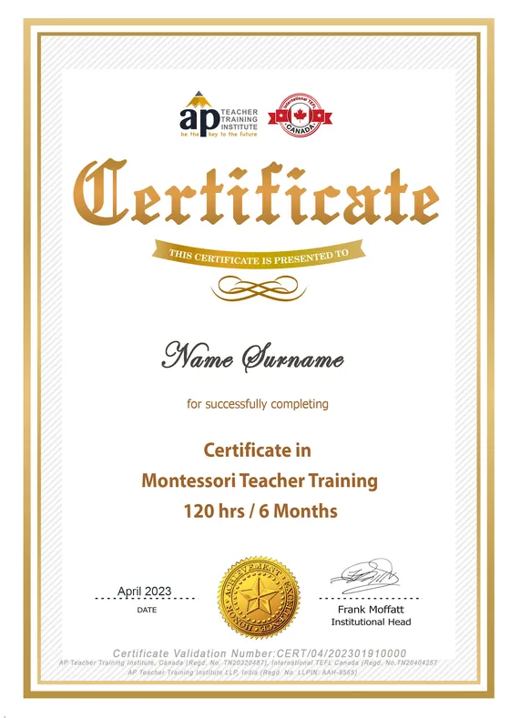 Sample APTTI Certificate certificate