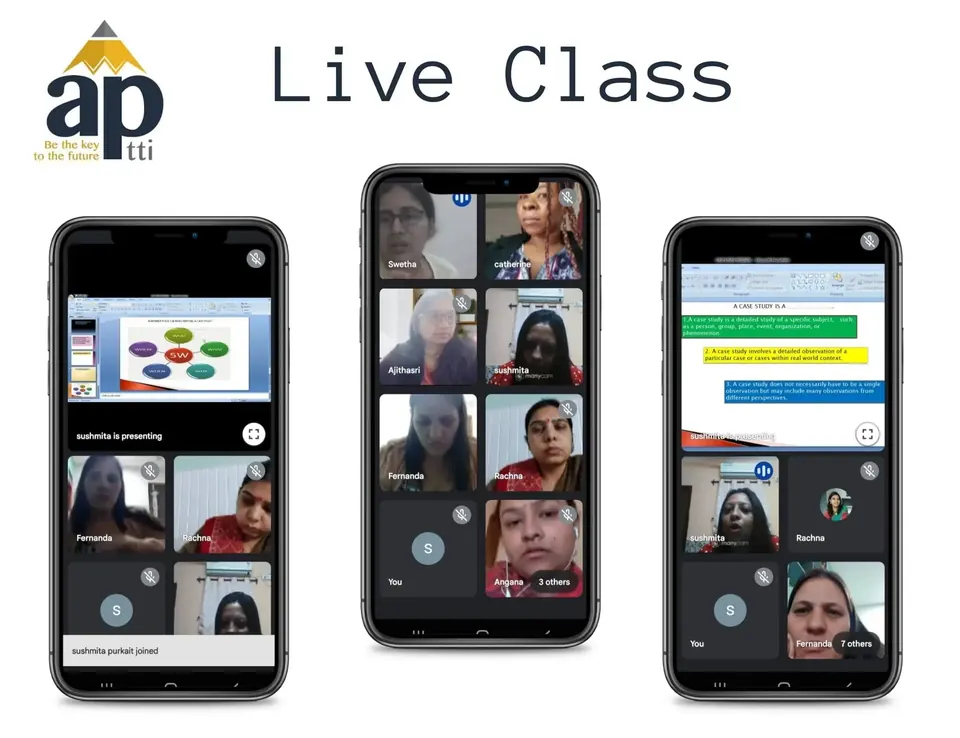 Trainer presenting in a live class