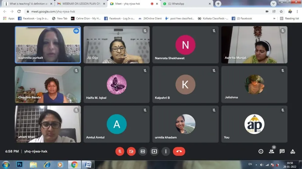 Learners joining an online session